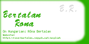 bertalan rona business card
